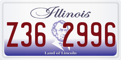 IL license plate Z362996