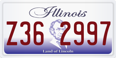 IL license plate Z362997
