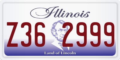 IL license plate Z362999