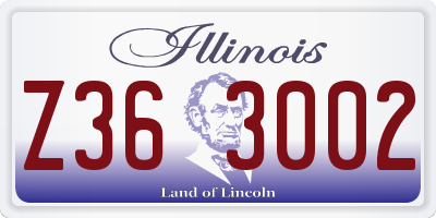 IL license plate Z363002