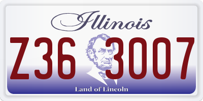 IL license plate Z363007