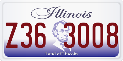 IL license plate Z363008