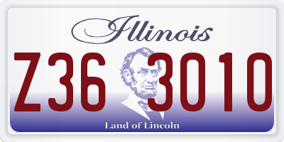 IL license plate Z363010