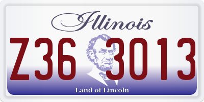 IL license plate Z363013