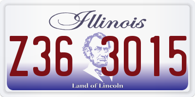 IL license plate Z363015