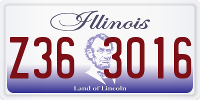IL license plate Z363016