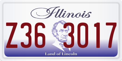 IL license plate Z363017