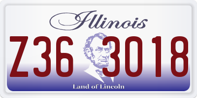 IL license plate Z363018