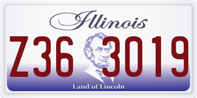 IL license plate Z363019