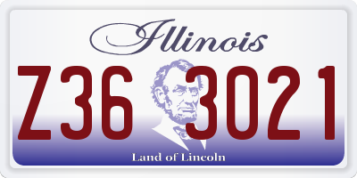 IL license plate Z363021