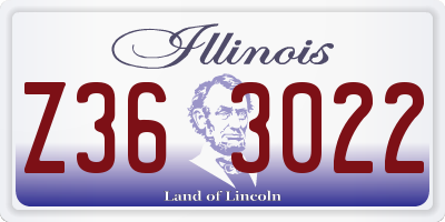 IL license plate Z363022