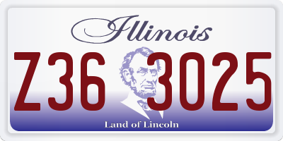 IL license plate Z363025