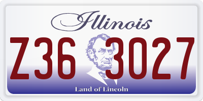 IL license plate Z363027