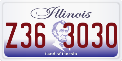 IL license plate Z363030