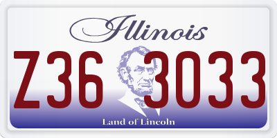 IL license plate Z363033