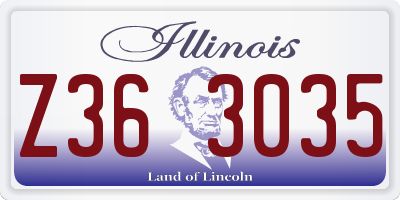 IL license plate Z363035