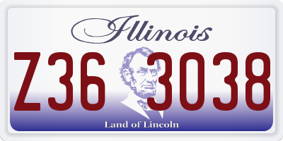 IL license plate Z363038