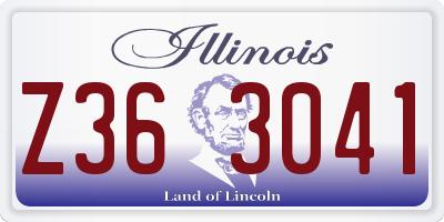 IL license plate Z363041