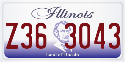 IL license plate Z363043