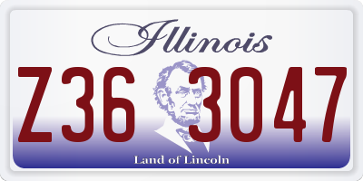 IL license plate Z363047