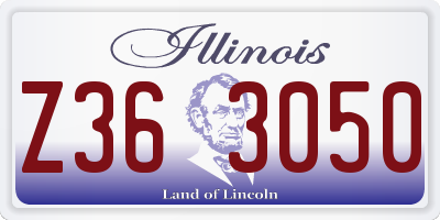 IL license plate Z363050