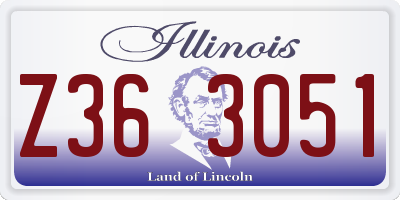 IL license plate Z363051