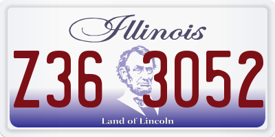 IL license plate Z363052