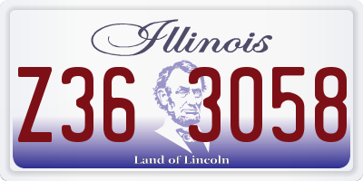 IL license plate Z363058