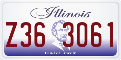 IL license plate Z363061