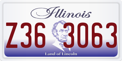 IL license plate Z363063