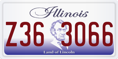 IL license plate Z363066