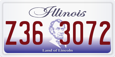 IL license plate Z363072