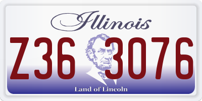 IL license plate Z363076