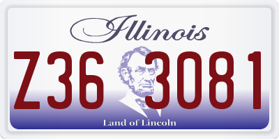 IL license plate Z363081