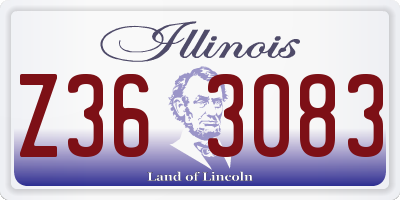 IL license plate Z363083