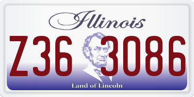 IL license plate Z363086