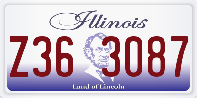 IL license plate Z363087