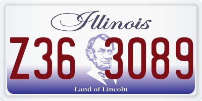 IL license plate Z363089