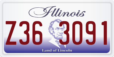 IL license plate Z363091