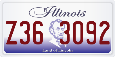 IL license plate Z363092