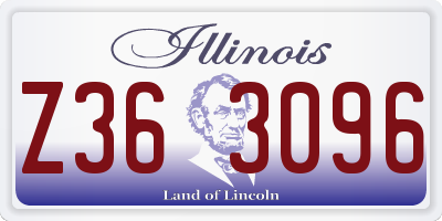 IL license plate Z363096