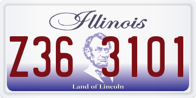 IL license plate Z363101