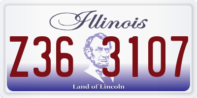 IL license plate Z363107