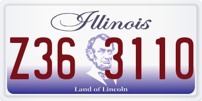 IL license plate Z363110
