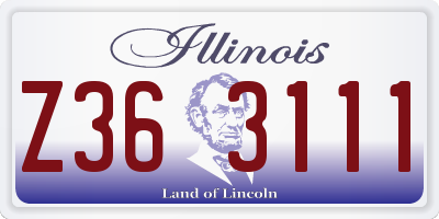IL license plate Z363111
