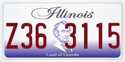 IL license plate Z363115