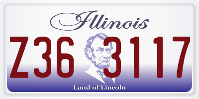 IL license plate Z363117