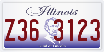 IL license plate Z363123