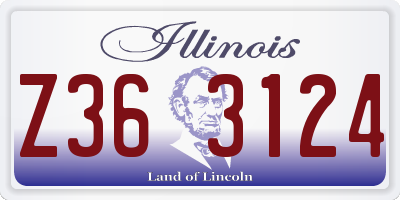 IL license plate Z363124
