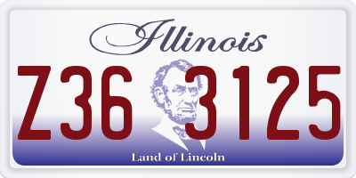 IL license plate Z363125